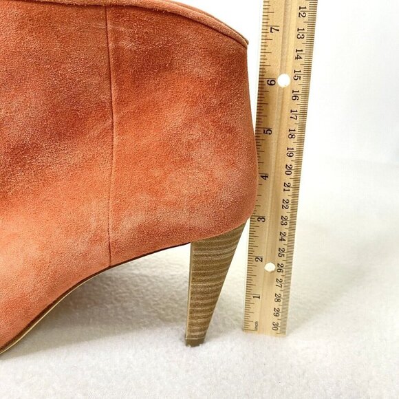 Etienne Aigner Simone Peep Toe Bootie Womens size 8 Clay Suede - Picture 12 of 12